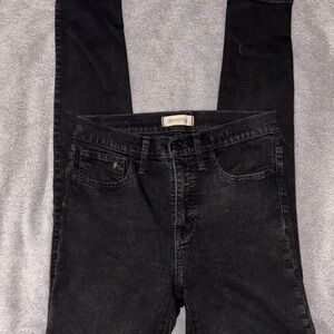 Madewell Women's Dark Black Skinny Jeans